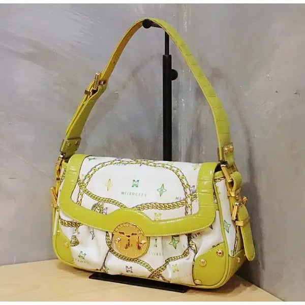 [BUNJANG] Metrocity Croc Pattern Leather Shoulder Bag / 메트로시티 크로커 패턴 가죽 숄더백