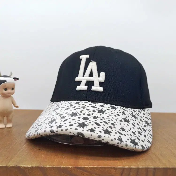 [BUNJANG] MLB LA Dodgers Star Brim Black Ball Cap / MLB 볼캡 모자 LA다저스 스타 챙 블랙
