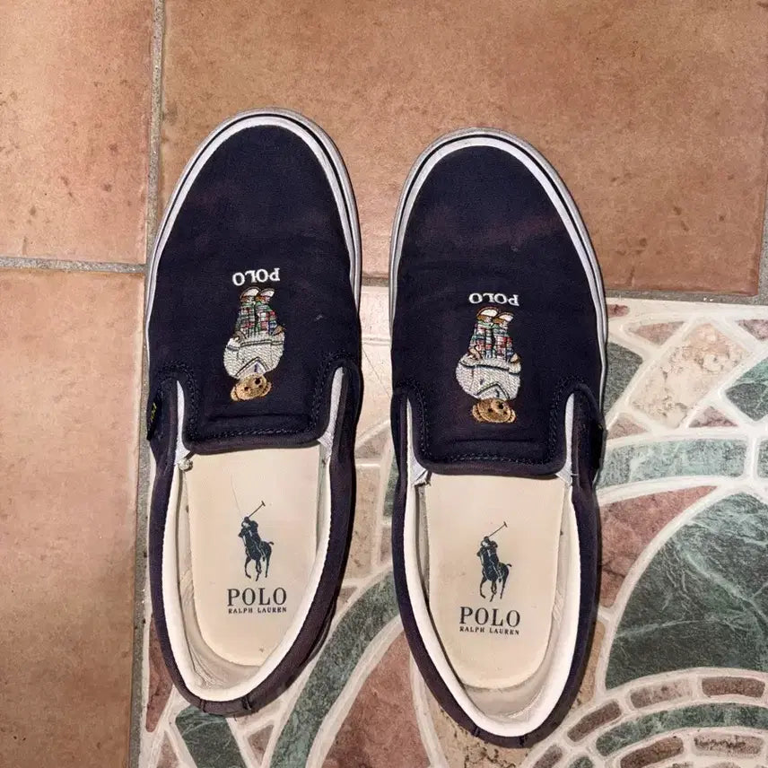 [BUNJANG] Polo Ralph Lauren Polo Bear Slip-On Sneakers Navy / 폴로 랄프로렌 폴로베어 슬립온 네이비