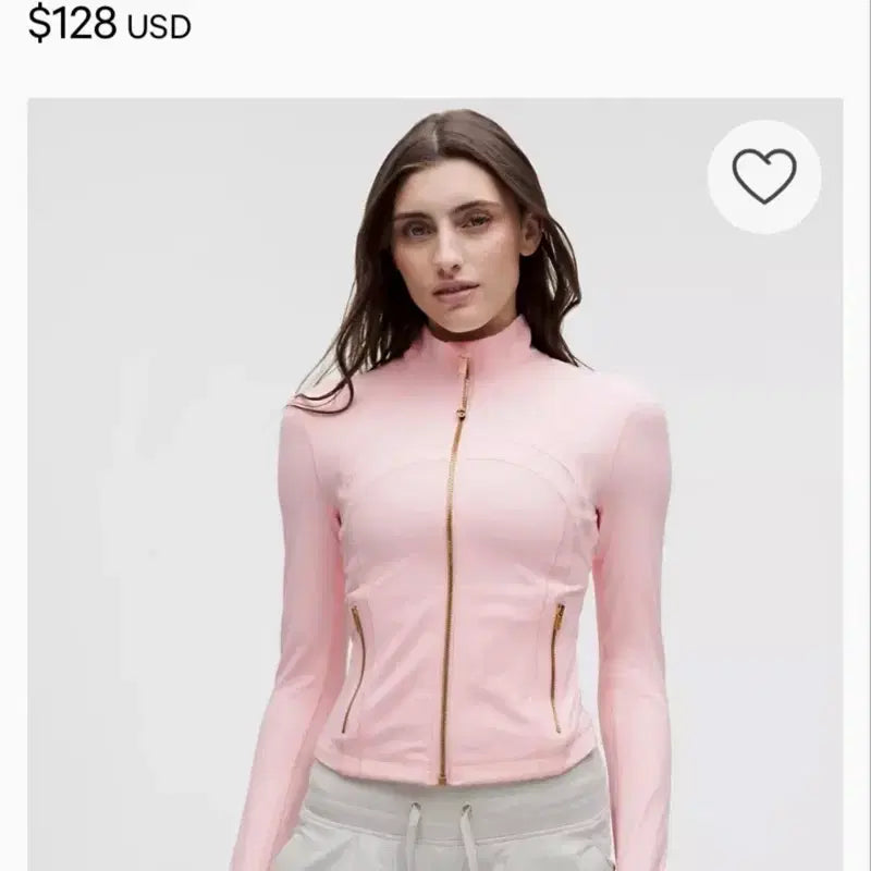 [BUNJANG] Lululemon Define Cropped Jacket Pink Pearl Size 8 / 룰루레몬 디파인 크롭 자켓 핑크 펄 8