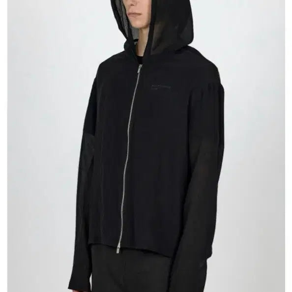 [BUNJANG] Plastic Product MPa VEIL CREPE HOODED ZIP Jacket / 플라스틱프로덕트 MPa VEIL CREPE HOODED ZIP m