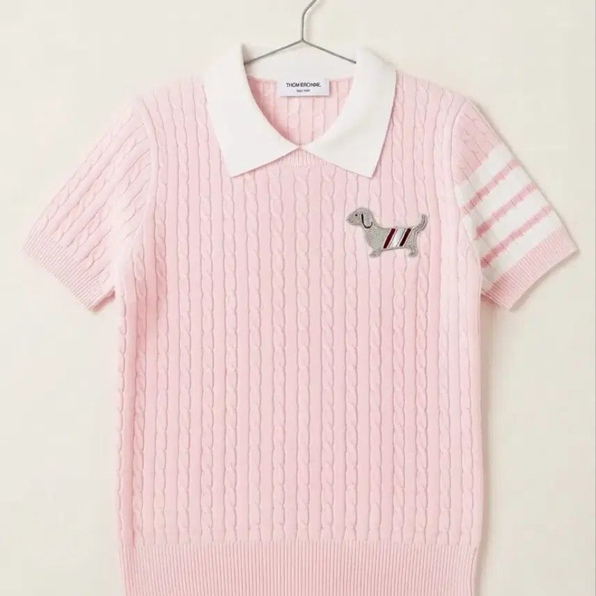[BUNJANG] Tombrawne Pink Short-Sleeve Knit Top / 여자 반팔니트  새제품 톰브