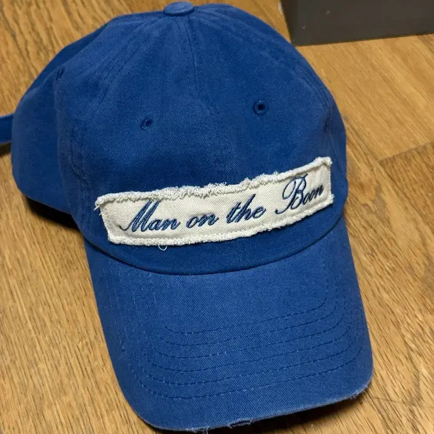 [BUNJANG] MAN ON THE BOWL MOTB APPLIQUE Ball Cap Blue / 맨온더분 MOTB 아플리케 볼 캡 블루
