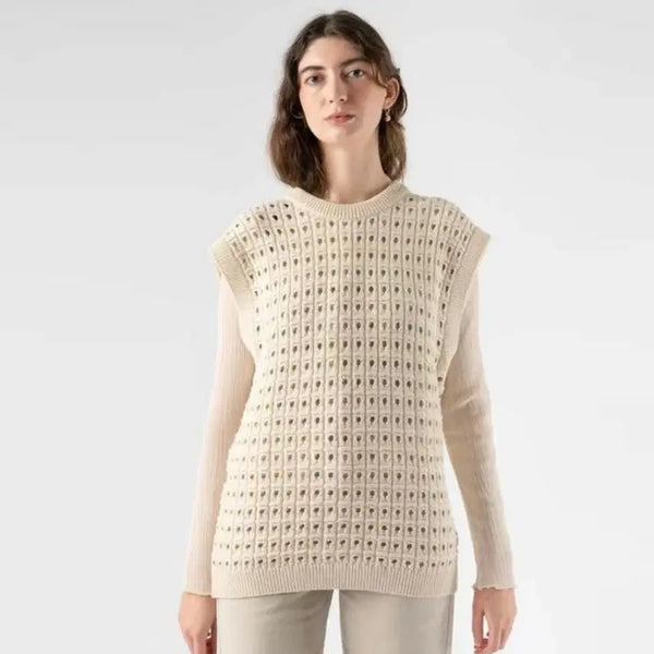 [BUNJANG] AMOMENTO Cotton Knit Vest One Size / 아모멘토(AMOMENTO) 코튼 니트베스트 프리사이즈