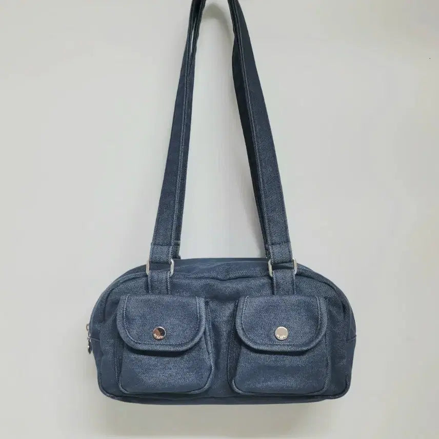 [BUNJANG] Kul Denim Pocket Bag - Blue / 큘 kul 포켓백 데님 블루