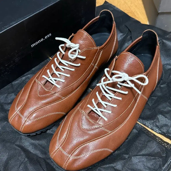 [BUNJANG] Romantic Move Rugby Sneakers Brown / 로맨틱무브 럭비 스니커즈 브라운