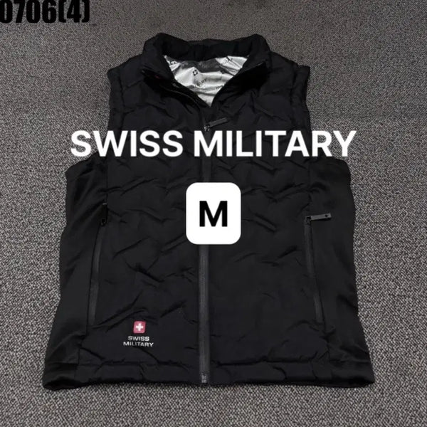 [BUNJANG] Swiss Military Padded Vest Black Vintage / [M] 스위스 밀리터리 | 패딩 조끼 블랙 빈티지 만원 0706