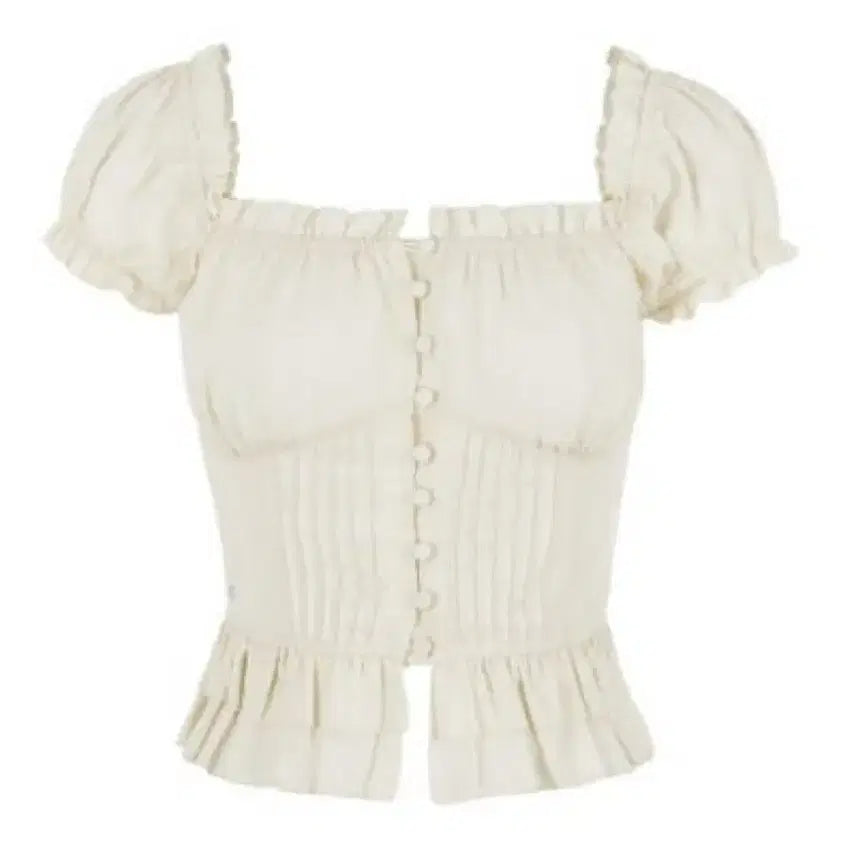 [BUNJANG] Pale JADE Jully Frill Button Blouse M / 새상품) 페일제이드 Jully Frill Button BL M