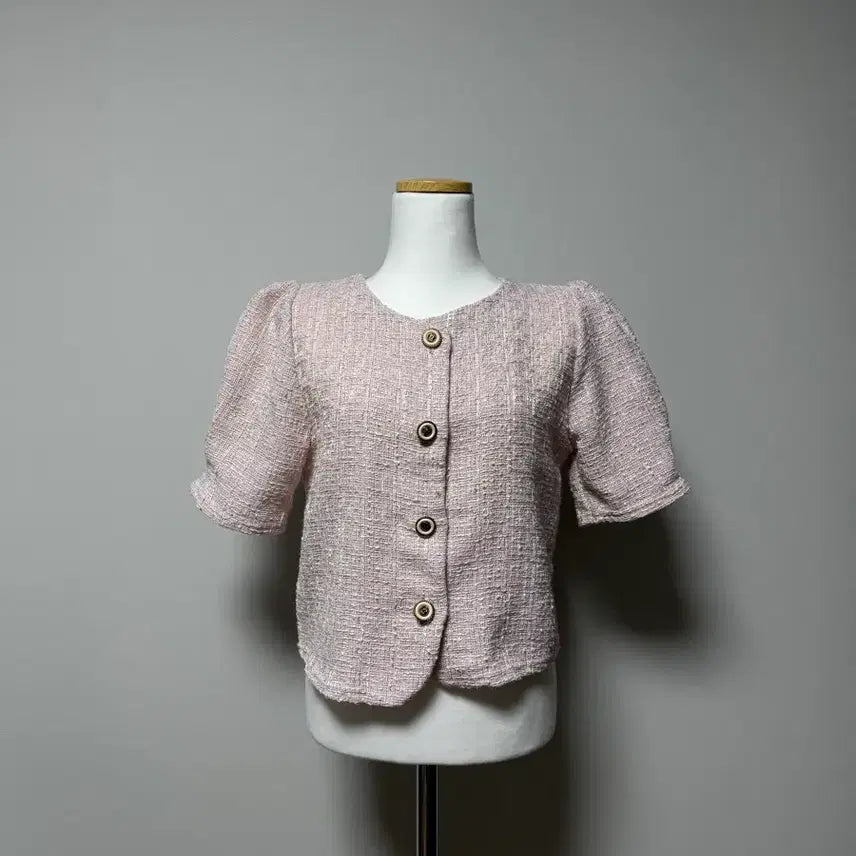 [BUNJANG] Maryieu Tweed Short Sleeve Jacket / 매리유 트위드 반팔 자켓