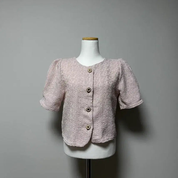 [BUNJANG] Maryieu Tweed Short Sleeve Jacket / 매리유 트위드 반팔 자켓
