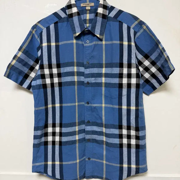 [BUNJANG] Burberry Checked Panel Cotton Oversized Shirt / 버버리 (8011)