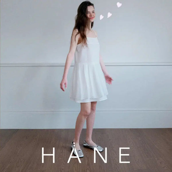 [BUNJANG] HANE Pleated Seersucker Layered Dress / 하네(HANE) 플리츠 시어서커 레이어드 원피스 55-66 새상품