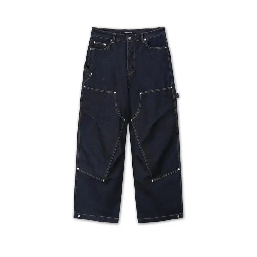 [BUNJANG] 9999Archive Double Knee Denim Pants / 9999아카이브 더블 니 데님 팬츠