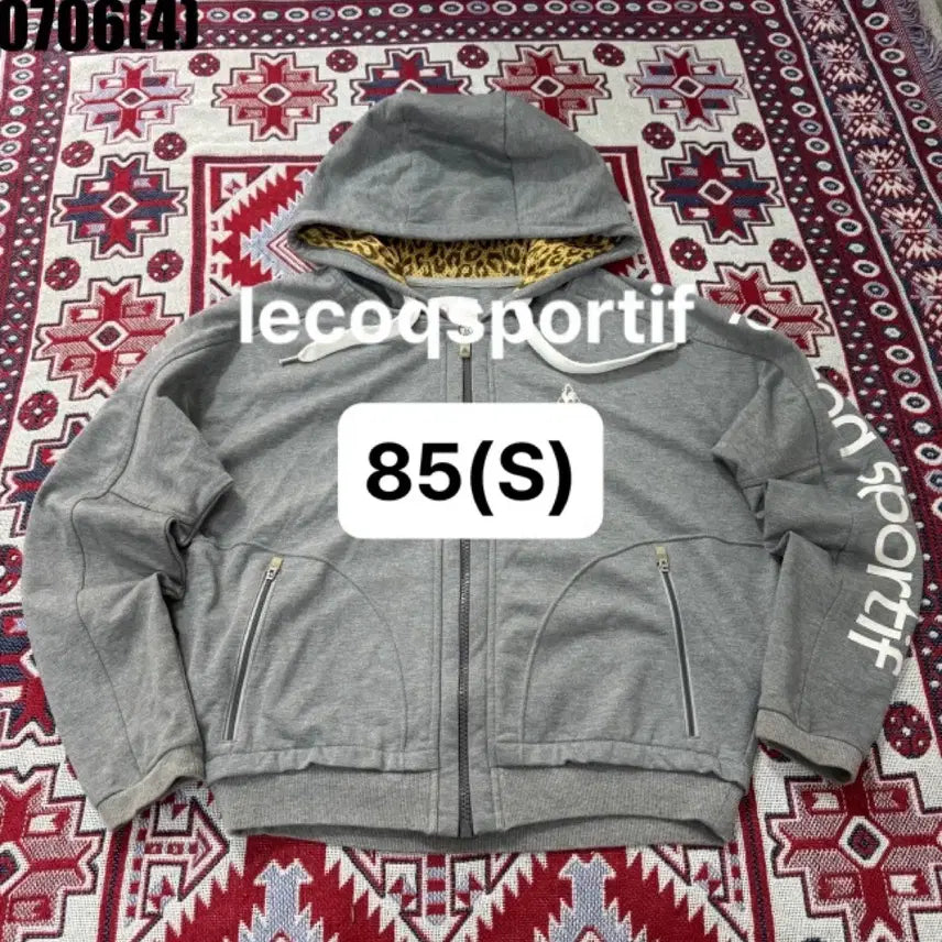 [BUNJANG] Le Coq Sportif Hoodie Zip-Up Gray Vintage / [85/S] 르꼬끄 | 후드 집업 그레이 빈티지 만원 0706
