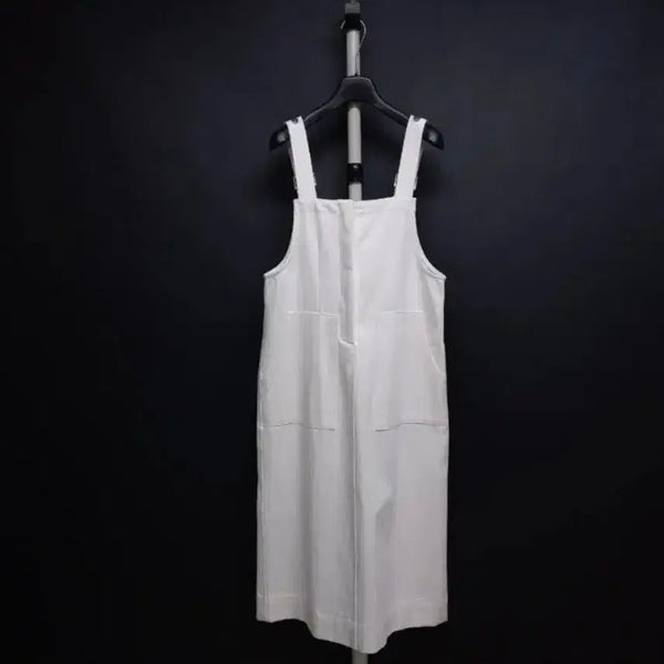 [BUNJANG] LE Spring Summer Autumn Cotton Denim Strap Dress / 새 LE 르 춘추 멜빵 원피스 F 33-55