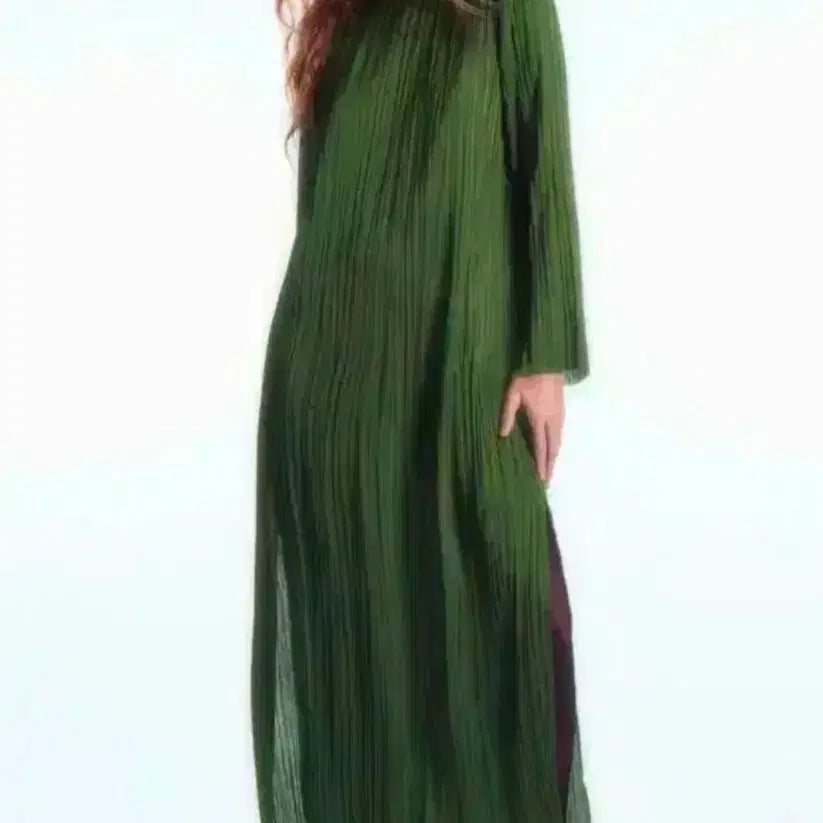 [BUNJANG] COS 24'SS Long Sleeve Pleated Dress / COS 코스 24'SS 롱 슬리브 플리세  드레스