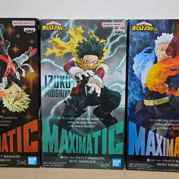 [BUNJANG] My Hero Academia Maximatic Izuku Midoriya, Katsuki Bakugo, Shoto Todoroki Figure Set / 나히아 맥시매틱 미도리야 ,바쿠고, 쇼토 피규어 나의히어로아카데미아