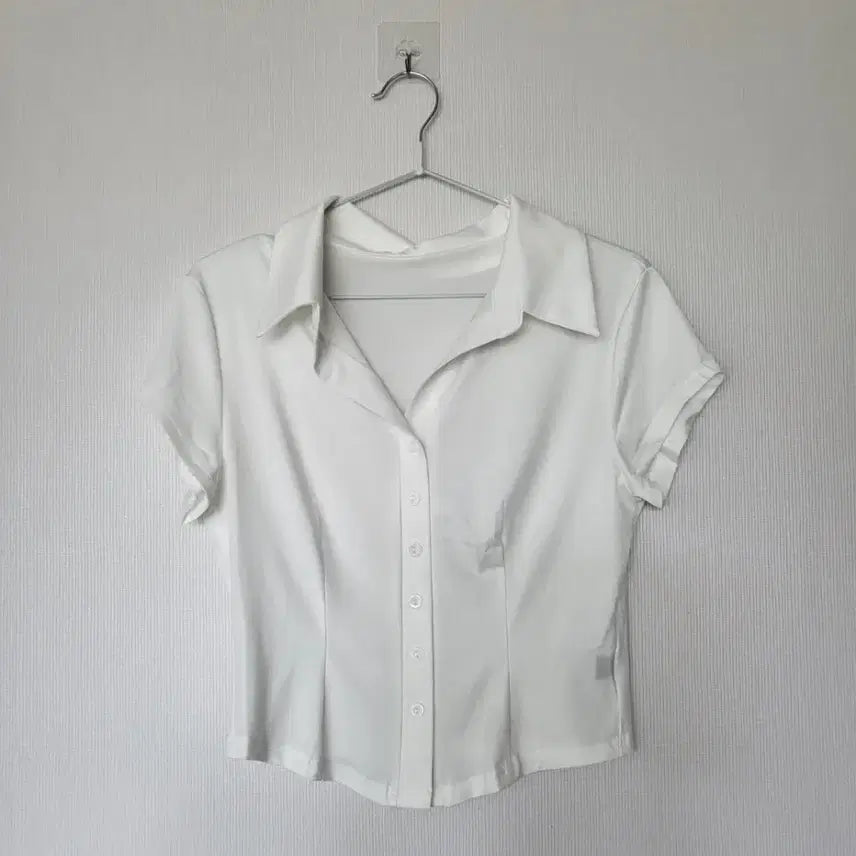 [BUNJANG] Women's White Short Sleeve Shirt M Size / 여성 반팔 셔츠 화이트