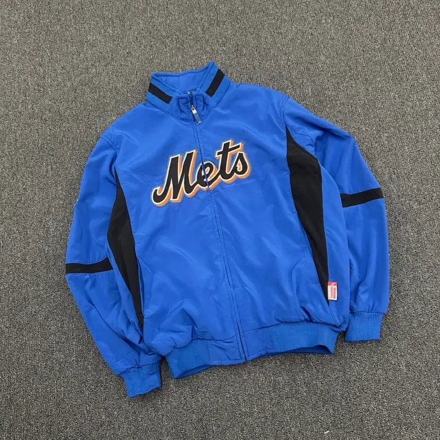 [BUNJANG] MLB Mets Blue Jersey Jacket / MLB 메츠 블루 저지 자켓