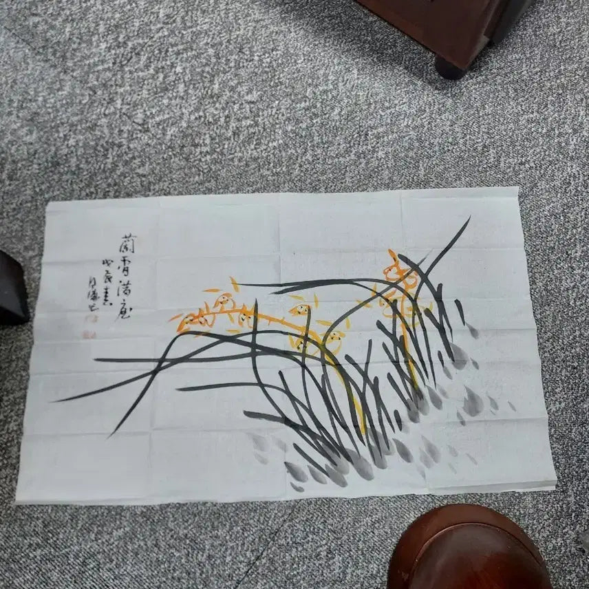 [BUNJANG] Kwak Nam-bae Oriental Painting Orchid / 백포 곽남배 (동양화 난초 그림)