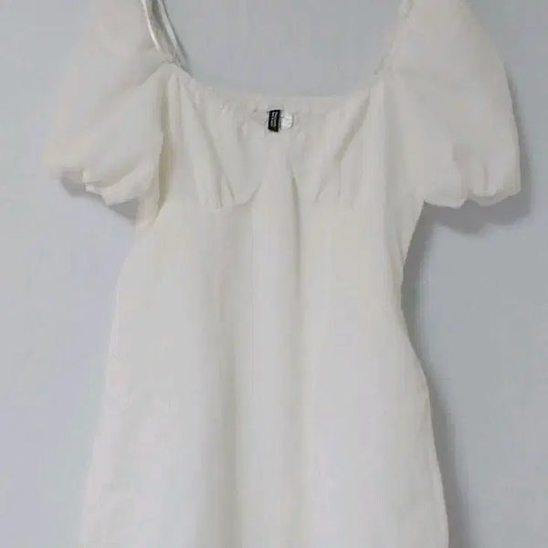 [BUNJANG] H&M Puff Sleeve Square Neck Dress White / H&M 퍼프 소매 스퀘어넥 원피스 화이트