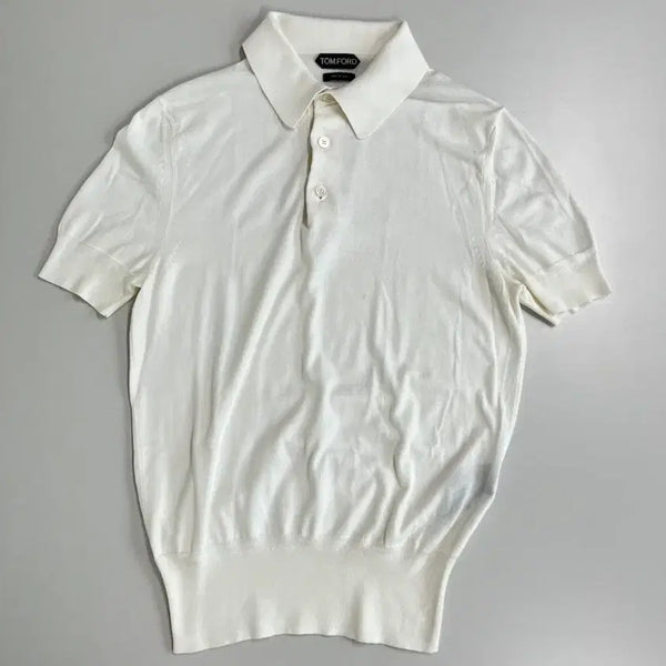 [BUNJANG] Tom Ford PK Cotton Knit Shirt White / [정품] 톰포드 PK 코튼 니트 화이트 셔츠