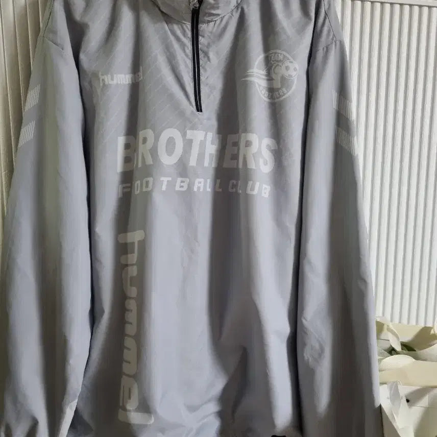 [BUNJANG] Hummel Soccer Anorak Jacket - Grey, Size 3XL (115) / 험멜 축구 점퍼 그레이 아노락 사이즈  3XL 115