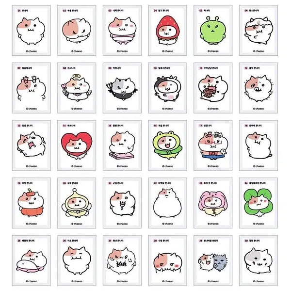 [BUNJANG] Jjonnyami DdibbuSeal Complete Set / 쫀냐미 띠부씰 전종 판매합니다