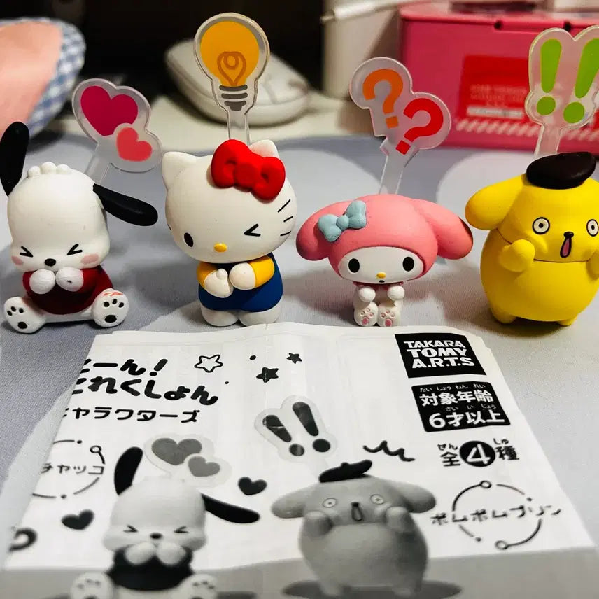 [BUNJANG] Sanrio "Dding Dong Heart Collection" Full Set of 4 / 산리오 띵동 마음컬렉션 4종 풀셋