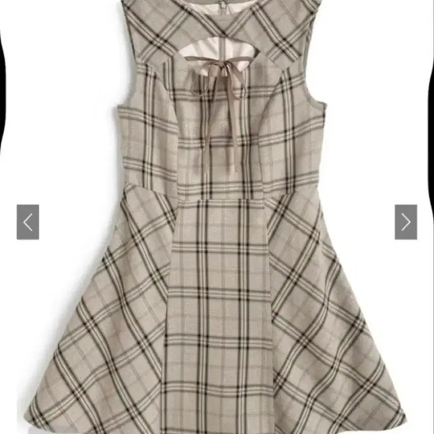 [BUNJANG] GRL Beige Check Sleeveless Dress / 오늘만 2.0)GRL 그레일 스나계 베이지 체크 민소매 원피스 미셸마카롱