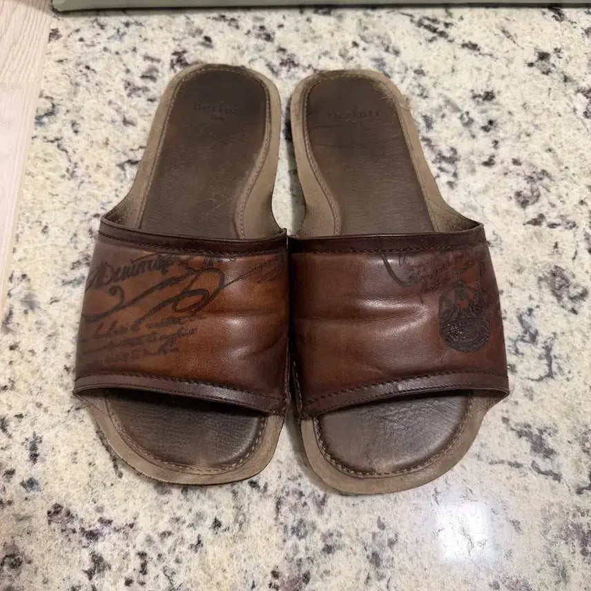 [BUNJANG] Berluti Venezia Leather Slippers Size 8 (270) / 벨루티 베네치아 레더 슬리퍼 8사이즈 ( 270 )