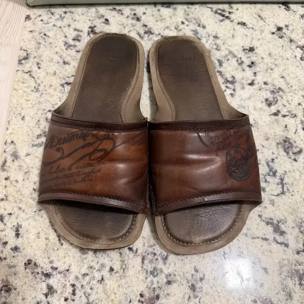 [BUNJANG] Berluti Venezia Leather Slippers Size 8 (270) / 벨루티 베네치아 레더 슬리퍼 8사이즈 ( 270 )