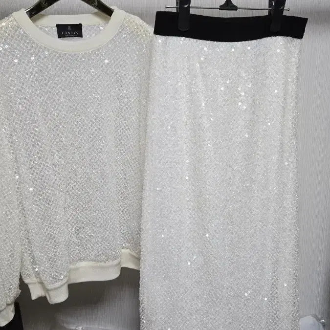 [BUNJANG] Lanvin Sequin Skirt and Top Set / 랑방 시퀸 스커트 상하의 세트