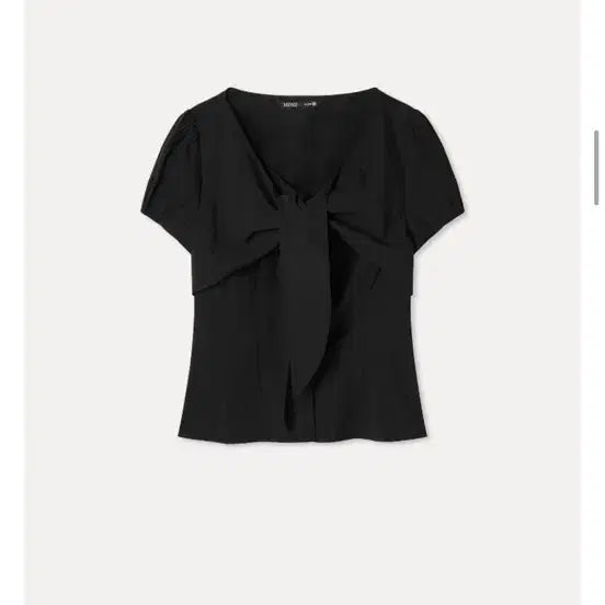 [BUNJANG] Mixxo Ribbon Short Sleeve Blouse / 미쏘 리본 반팔 블라우스