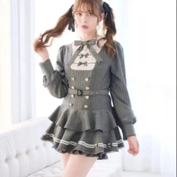 [BUNJANG] Lizlisa Pinstripe Setup Jireikei / 리즈리사 핀스트라이프 셋업 지뢰계