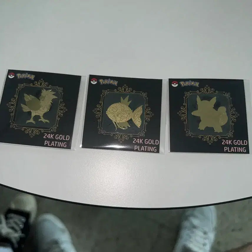 [BUNJANG] Pokemon 24k Gold Stamped Tteobusi Sticker / 포켓몬 24k 금박 띠부씰