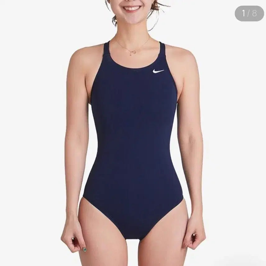[BUNJANG] Nike Fastback Women's Swimsuit Navy L (165/90) / 나이키 패스트백 여성 수영복 네이비 L(165/90)