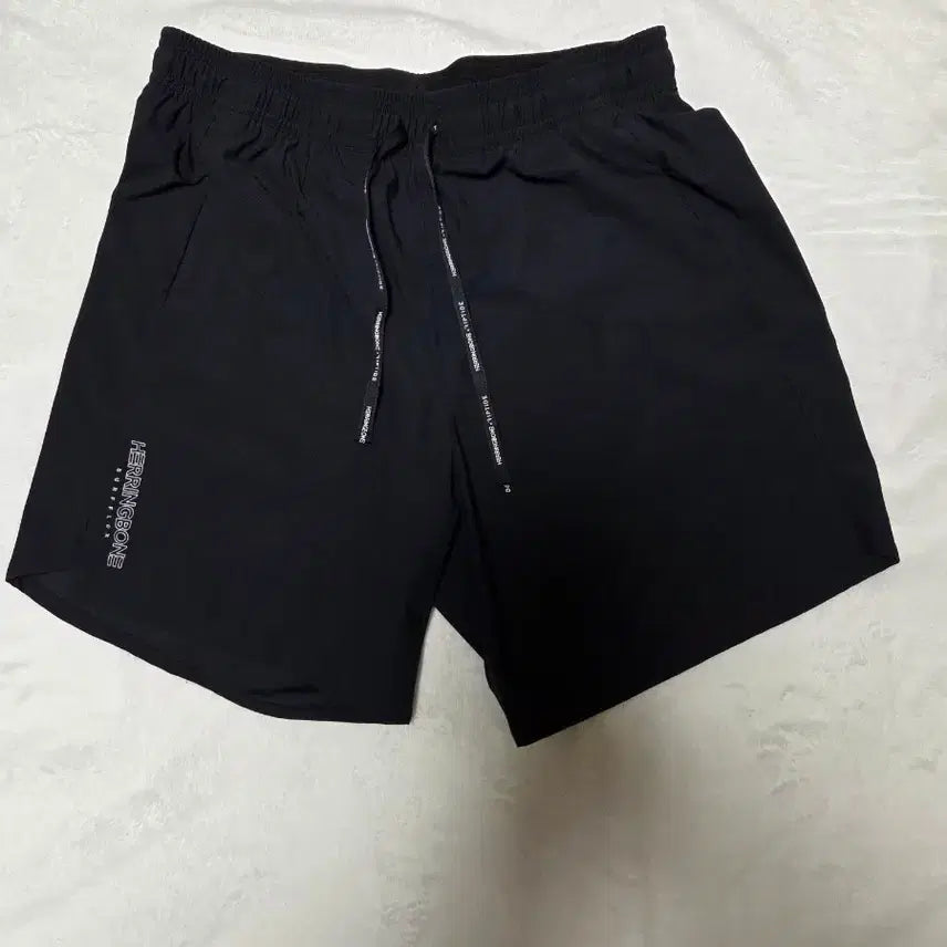 [BUNJANG] Herringbone Sports Shorts - Black, L / 헤링본 스포츠 반바지 L 블랙