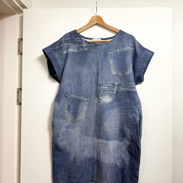 [BUNJANG] Tsumori Chisato Denim Print Room Dress / 츠모리치사토 룸 원피스