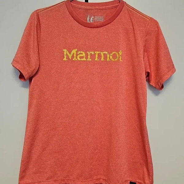 [BUNJANG] Marmot Melange Orange Short Sleeve T-Shirt Size 55 / 마모트 반팔티 멜란지 오렌지 55