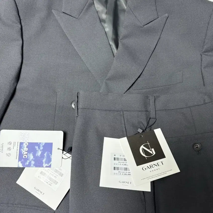 [BUNJANG] Garnet Homme Slim Fit Double Suit Set Dark Green / 가넷옴므 더블 수트 세트 (110/86) 다크그린 새제품
