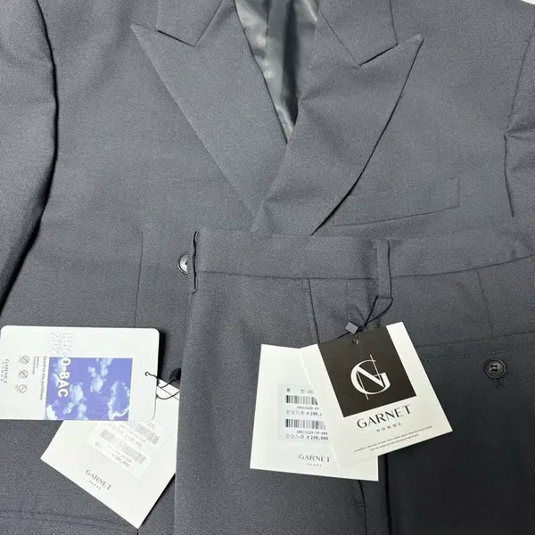 [BUNJANG] Garnet Homme Slim Fit Double Suit Set Dark Green / 가넷옴므 더블 수트 세트 (110/86) 다크그린 새제품