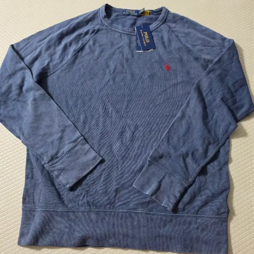 [BUNJANG] Polo Garment Washed Cotton Sweatshirt T-Shirt / [새제품] 폴로 맨투맨 티셔츠