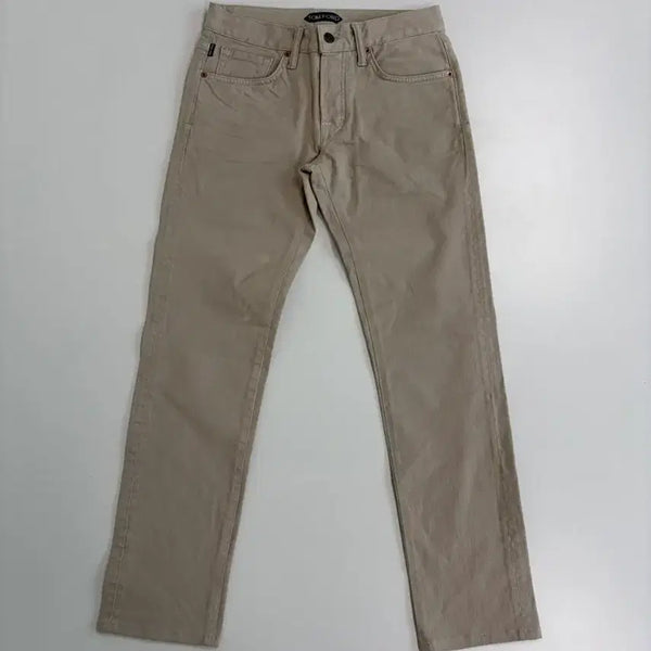 [BUNJANG] Tom Ford Cotton Beige Straight Fit Pants / [정품] 톰포드 코튼 베이지 스트레이트 팬츠