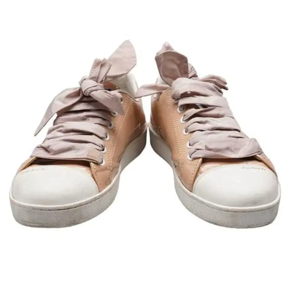 [BUNJANG] Prada Satin Ribbon Sneakers Beige / 프라다 새틴 리본 스니커즈 베이지