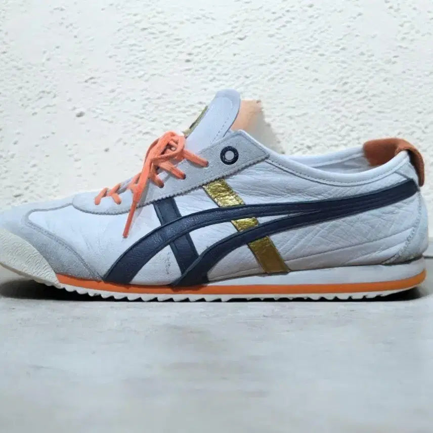[BUNJANG] Onitsuka Tiger Mexico 66 SD Cream Gold Navy Custom / 오니츠카타이거 멕시코66 크림 골드 남색