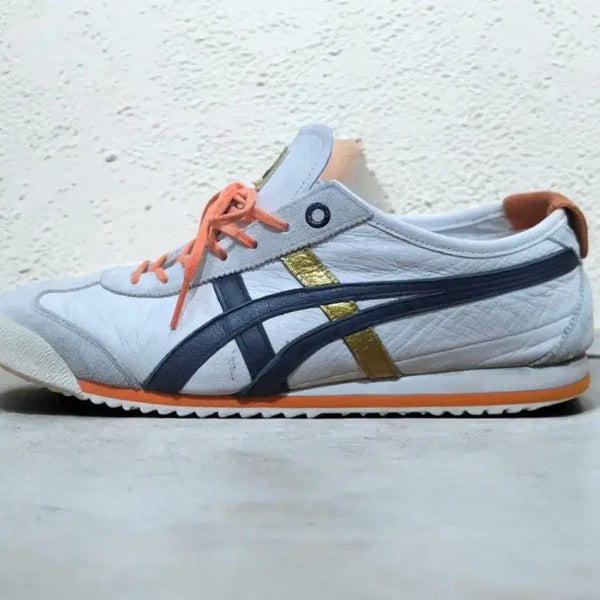 [BUNJANG] Onitsuka Tiger Mexico 66 SD Cream Gold Navy Custom / 오니츠카타이거 멕시코66 크림 골드 남색