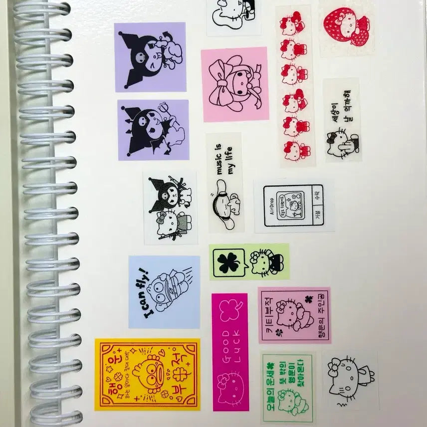 [BUNJANG] Sanrio Kitty Label Sticker Set / 산리오 키티 라벨 스티커