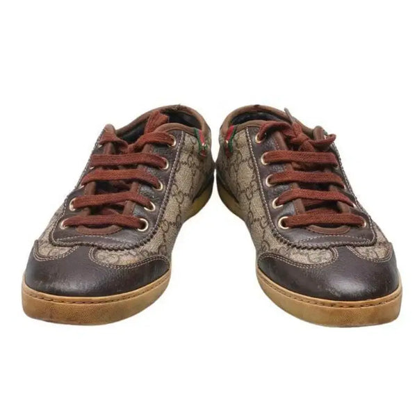 [BUNJANG] Gucci GG Pattern Sneakers Brown / 구찌 GG 패턴 스니커즈 브라운