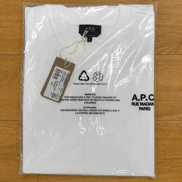 [BUNJANG] A.P.C. Rue Madame Logo Short Sleeve T-Shirt / A.P.C. 루마담 로고 반팔 티셔츠 (새제품)